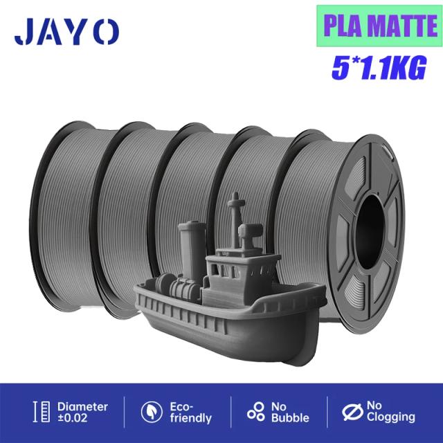 Jayo Filamento para Impressora 3D 1.75mm - 5 Tipos (PLA, PETG, TPU, PLA+, PLA Matte, HS-PLA)