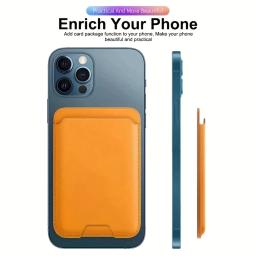 Capa de Telefone Magnética de Luxo em PU com Porta-Cartões para iPhone 17 16 15 14 13 12 18 Pro Max, Capa Carteira com Slot para Cartões Magnético, Capa Prática - Image 3