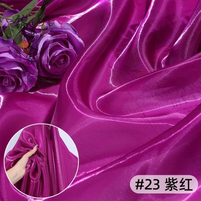 Tecido de organza com efeito brilhante, vendido por metro, ideal para confecção de roupas, vestidos de noiva, hanfu, decoração e trabalhos de costura DIY. Tecido macio e verde.