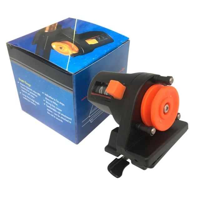 Contador de linha de pesca 0-999m, contador de profundidade de linha de pesca, ferramenta de medição de comprimento de equipamento