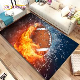 Tapete de área de campo de futebol americano de rugby, tapete para sala de estar, quarto, sofá, decoração, crianças, tapete antiderrapante - Image 6