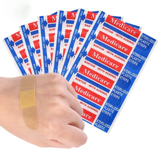 Woundplast Band Aid Impermeável Kit de Primeiros Socorros 100 Unidades