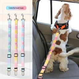 Cinto de segurança para animais de estimação para cães, artefato de assento de carro para filhotes pequenos e médios, fivela de segurança para gatos, suprimentos de pelúcia de combate - Image 1
