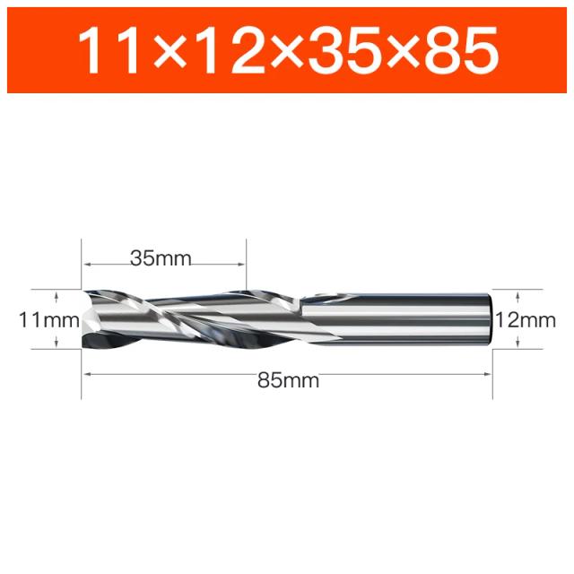 HUHAO Fresa de Carboneto HRC65 2 Flautas Espiral para Alumínio e Metal 20mm