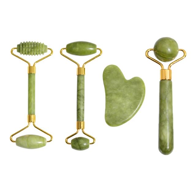 Massageador Facial de Jade Natural Xiuyu Lifting Facial Antirrugas Gua Sha 1/2/3 Unidades