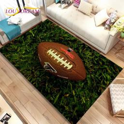 Tapete de área de campo de futebol americano de rugby, tapete para sala de estar, quarto, sofá, decoração, crianças, tapete antiderrapante - Image 1