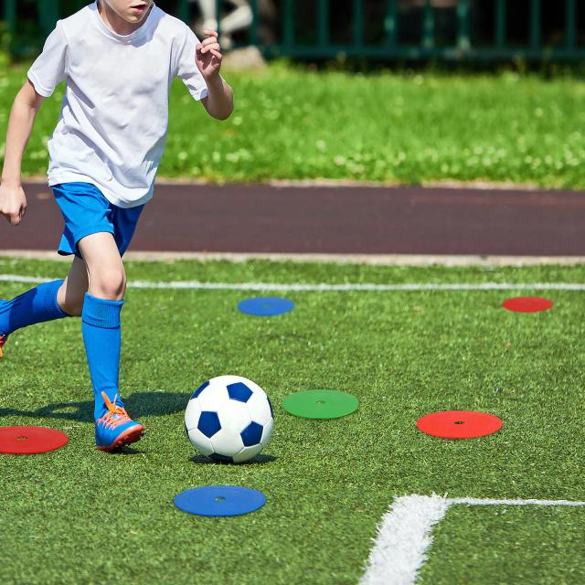 Marcadores de Disco Plano para Futebol 12 Unidades - Equipamento de Treino para Agilidade e Habilidade