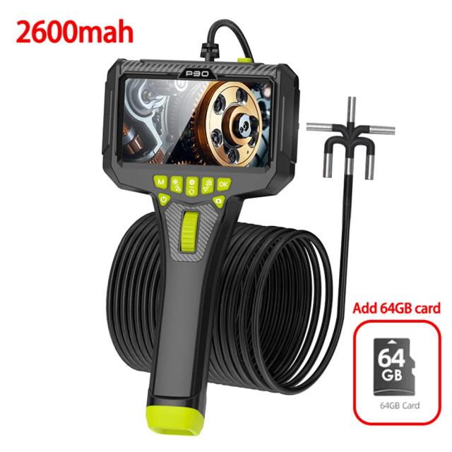 Câmera Endoscópica Industrial 6mm 360° Controle de Direção 5" IPS