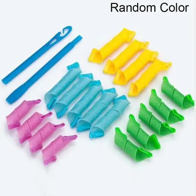 Rolo de Cabelo Sem Calor Modelador Espiral Cachos Mágicos Kit DIY