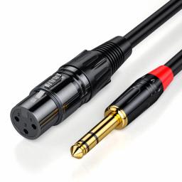 Cabo de áudio fêmea 6.5mm para xlr 6.35 grande dois núcleos xlr microfone balanceado misturador alto-falante áudio 0.5m 1m 1.5m 2m 3m 5m - Image 3
