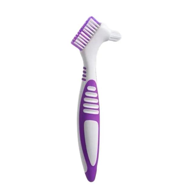 Escova de Limpeza Dupla Face para Dentadura - Higiene Oral Superior