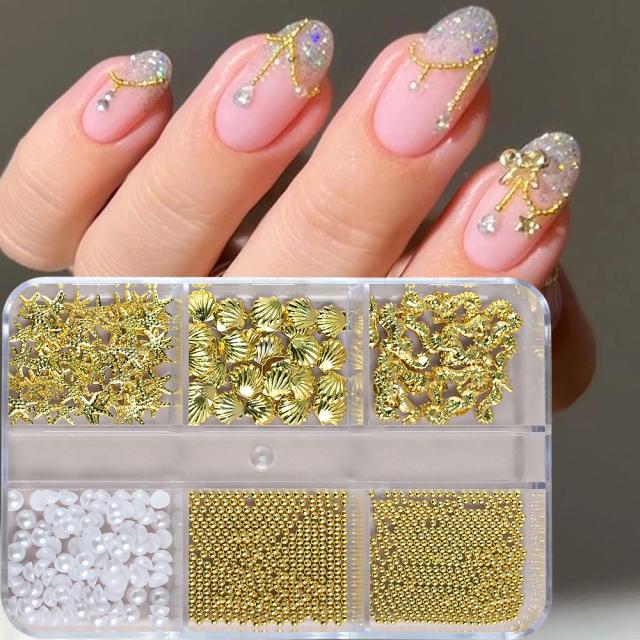 Studs de Unha Punk Metálico 3D - 150 Peças