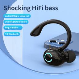 Fones de ouvido sem fio bluetooth alta fidelidade baixo com microfone hd orelha-gancho cancelamento de ruído vida à prova dwaterproof água jogo esportes música fones de ouvido - Image 3