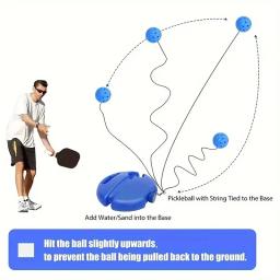 Treinador de pickleball, bola de pickleball com corda, acessórios de pickleball, auxílio de treinamento para esportes, jogador único, adulto - Image 6