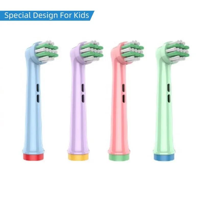 Cabeças de escova de dentes elétrica com cerdas dupont, 4 unidades, branquear os dentes/limpo diário/limpeza precisa/função de cuidados macios para oral b - Image 1