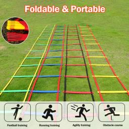 Escada de agilidade tiras de náilon futebol velocidade treinamento escada equipamentos esportes fitness correndo aquecimento treinamento escada ferramenta - Image 2