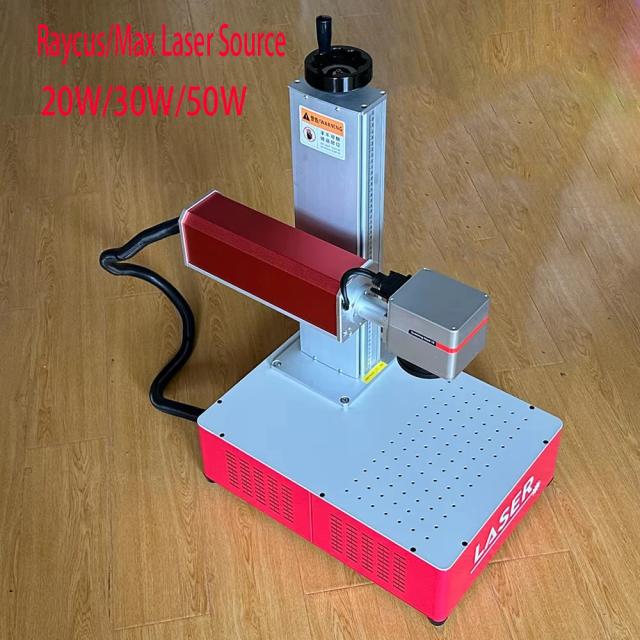 Máquina de Marcação a Laser de Fibra Raycus 50W para Gravação Profunda em Metal e Plástico