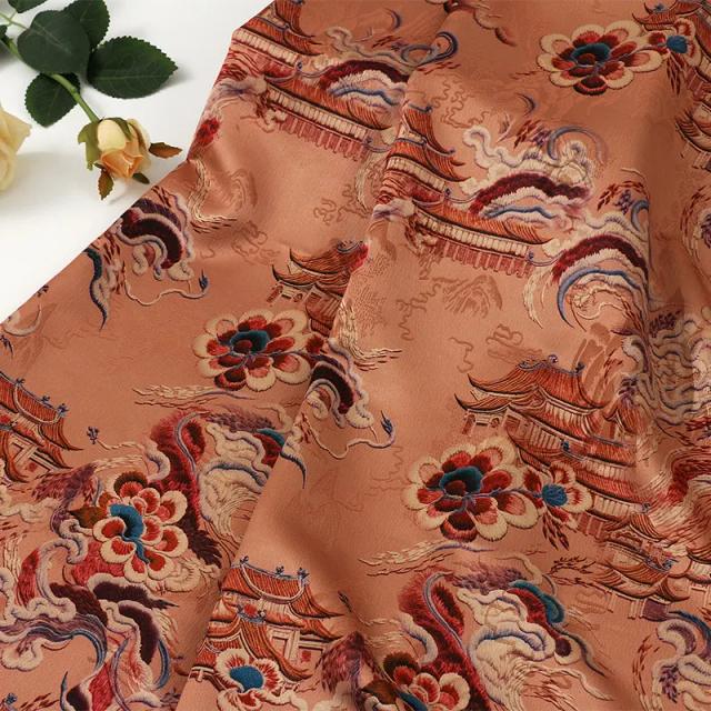 Tecido Jacquard Chinês Vintage 100x150cm