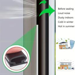 Isolamento acústico auto-adesivo Backing Door Seal Strip, Tempo Stripping, Janela Seal Strip, D-Shape, 1pc - Image 2