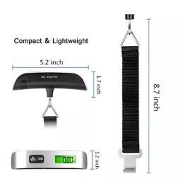 Balança de bagagem 110lb 50kg Digital portátil pendurado balança de bagagem para mala de viagem balança de peso - Image 2