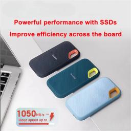 E61 SSD portátil USB3.2 Gen2, à prova d'água (IP65), 1 TB, 2 TB, 4 TB, unidade de estado sólido externa, velocidade de leitura de até 1050 MB/s, para laptops, Macs e câmaras. - Image 3