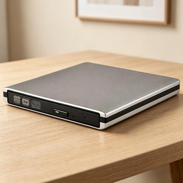 Novo Drive Blu-ray Externo 2026, Drive Óptico Slim, Velocidade de Leitura/Escrita de 6X Blu-ray / 8X DVD / 24X CD
