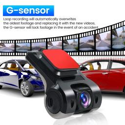 Adas carro traço cam 170 graus grande angular câmera frontal do carro gravador de vídeo dashcam usb para android dvr gravador automático versão noturna - Image 2