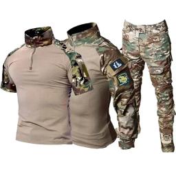 Uniforme tático ternos milit ao ar livre camo terno camisas de caça calças paintball caminhadas kits treinamento airsoft paintball conjunto roupas - Image 3