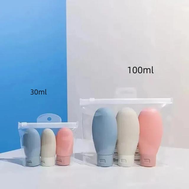 Garrafa de Viagem Recarregável 30/60/100ml para Loção e Shampoo