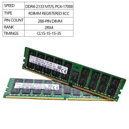 Memória RAM SK Hynix DDR4 16GB 2133P 2400T 1Rx4 2RX4 PC4 2133MHz 2400MHz ECC REG RDIMM X99 32GB para Servidor - Image 2