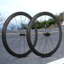 Nenhum logotipo 700c ultra-leve profundo 30/40/50mm conjunto de rodas de estrada v/c freio tubo de fibra de carbono rolamento hub conjunto de roda de bicicleta de estrada - Image 3