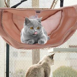 Cama Suspensa de Malha Respirável para Gatos, Fácil de Fixar, Casa de Dormir Aconchegante e Espessa para Gaiola de Gatos e Porquinhos-da-Índia - Image 3