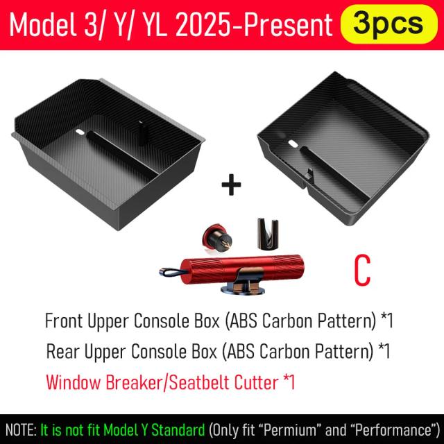USVOTOV Organizador de Console Central para Tesla Model 3 Y Juniper 2025 2026