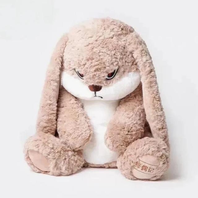 Pelúcia Coelho Irritado 42cm Almofada Kawaii