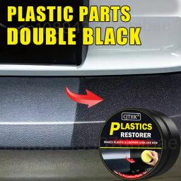 Restaurador de plástico para carro, produtos de limpeza de carro com brilho preto, restauração de couro plástico, polimento automático e reparo, renovador de revestimento - Image 3