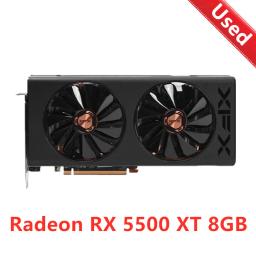 Xfx rx 5500 xt 8gb placas de tela de vídeo amd radeon rx5500 xt placas gráficas placa gpu desktop computador jogo mapa videocard monitor - Image 6