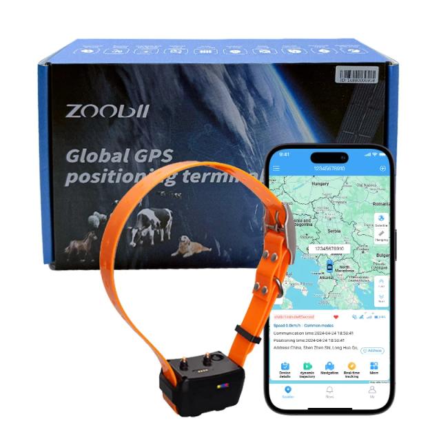 Zoobii Coleira Rastreadora GPS para Cães à Prova d'Água com Wi-Fi e Garantia de 1 Ano