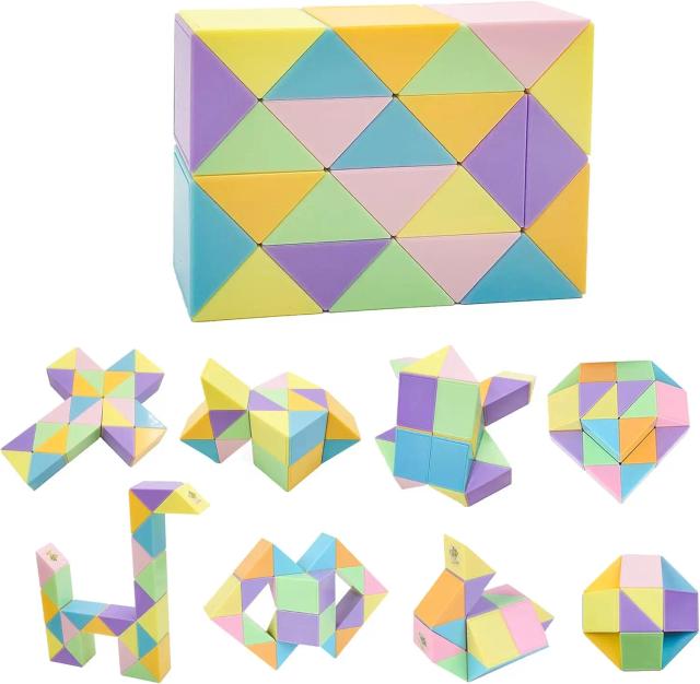Cobra Mágica Twist Puzzle 24 Cunhas Arco-íris Brinquedo Fidget