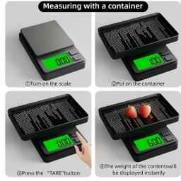 Balança eletrônica portátil de 0.01g -100/500g, mini balança digital de alta precisão, balança eletrônica de bolso, peso de joias, balança de cozinha - Image 1