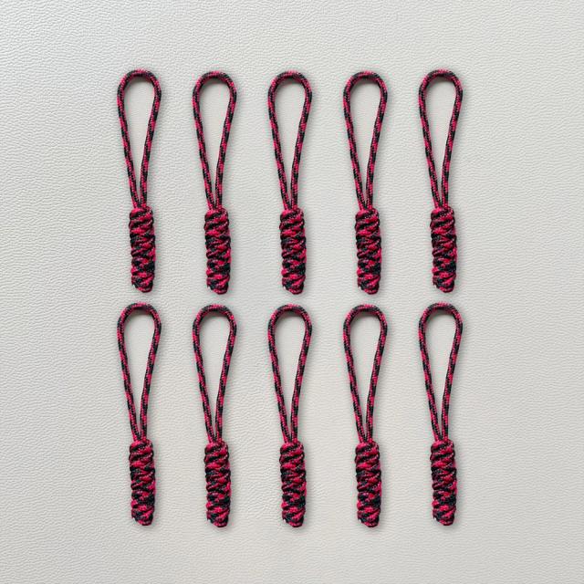Puxadores de Zíper Coloridos com Cordão 10 Peças