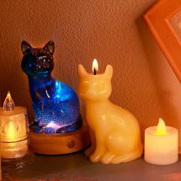 Diy bonito animal cristal gota cola 3d molde coelho de páscoa gato cão molde de silicone para fazer velas casa decoração de mesa artesanato - Image 5