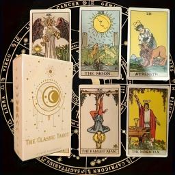 Baralho de cartas de tarô clássico, 78 peças para iniciantes fáceis, destino, adivinhação, festa, jogo de tabuleiro de mesa, brinquedo - Image 3