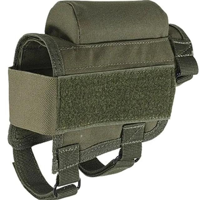 Suporte Tático para Apoio de Queixo com Bolsa para Munições, Acessórios de Caça, Suporte para Cartridges de Rifle