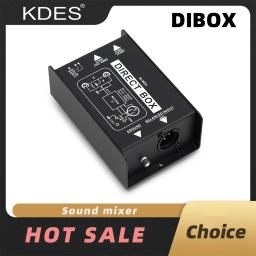 KDES DIBOX Profissional Passivo DI-Box Caixa de Áudio de Injeção Direta Conversor de Sinal Balanceado e Desbalance com XLR TRS Interfa - Image 1