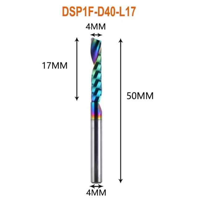 DREANIQUE Fresa Espiral Carboneto Flauta Única Revestimento DLC 3.175mm-6mm