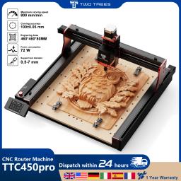 TTC450 Pro para CNC 3018, Router Atualizado com Área de Trabalho de 460x460mm, Spindle de 72W, Router para Madeira, Gravador e Cortador para Bricolagem em Madeira e PCB - Image 1