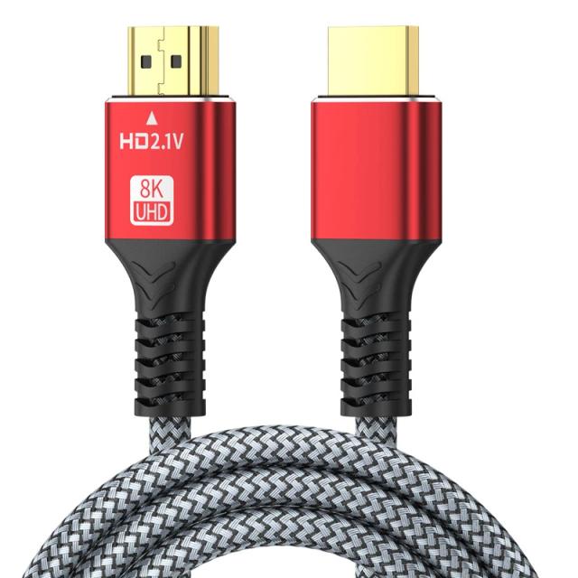 Cabo HDMI 2.1 8K Ultra HD 48Gbps - Conexão Impecável para Jogos e Cinema