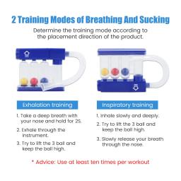 Dispositivo de exercício respiratório para uso doméstico para pulmões, dispositivo exercitador de pulmão com medição de volume ajustável (300 cc/seg - 1600 cc/seg) - Image 4
