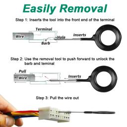 Extrator de conector de crimpagem de fio para remoção de terminal de carro, kit automotivo, chaves, pinos, reparo, ferramentas mecânicas de extração - Image 4
