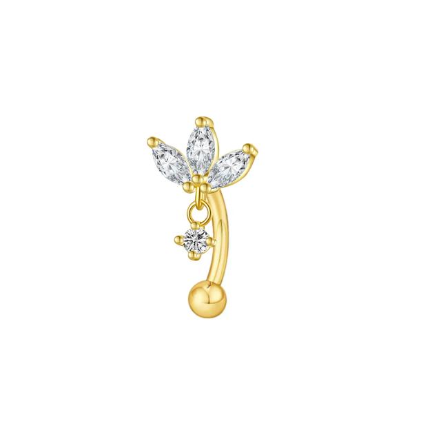 Piercing Rook Borboleta Aço Cirúrgico 316L Hipoalergênico